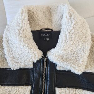 1. State Women's Cream and Black Sherpa Jacket